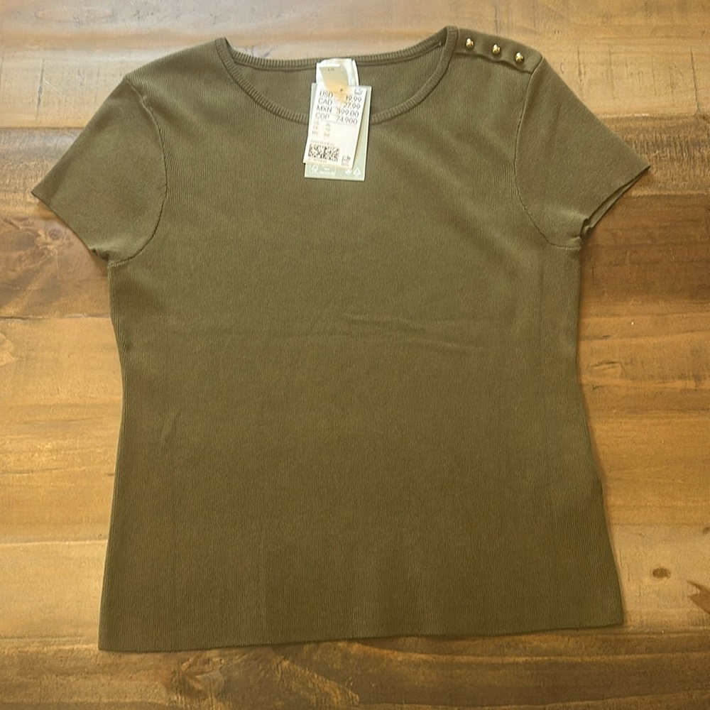 H&M Olive Green Knit Top